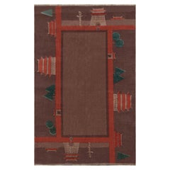 Doris Leslie Blau Collection Chinese Art Deco Botanic Handmade Wool Rug