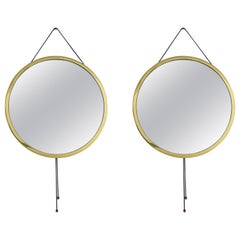 Paire de grands miroirs « Vipera » en acqua de Corrado Corradi Dell pour Azucena