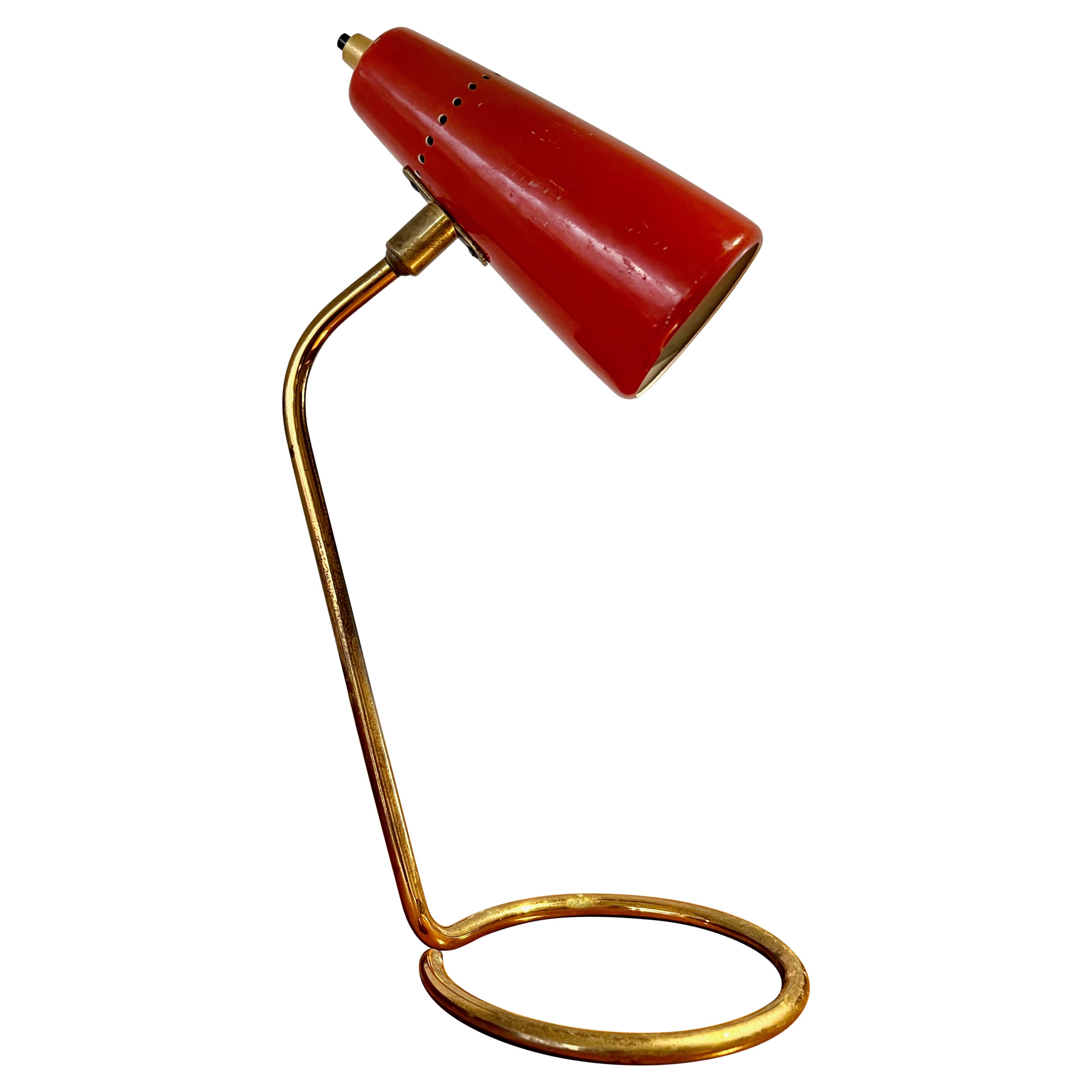 1950s Stilnovo Adjustable Metal Table Lamp For Sale