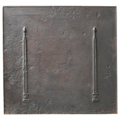 French Neoclassical 'Pillars of Freedom' Fireback, 18th -19th Century