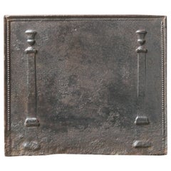 French Neoclassical 'Pillars of Freedom' Fireback, 18th-19th Century