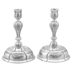 Antiguo candelabro danés de plata de Georg Jensen