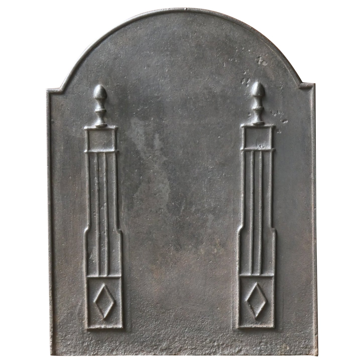 Antike neoklassizistische französische „Pillars of Freedom“-Kaminplatten im neoklassischen Stil