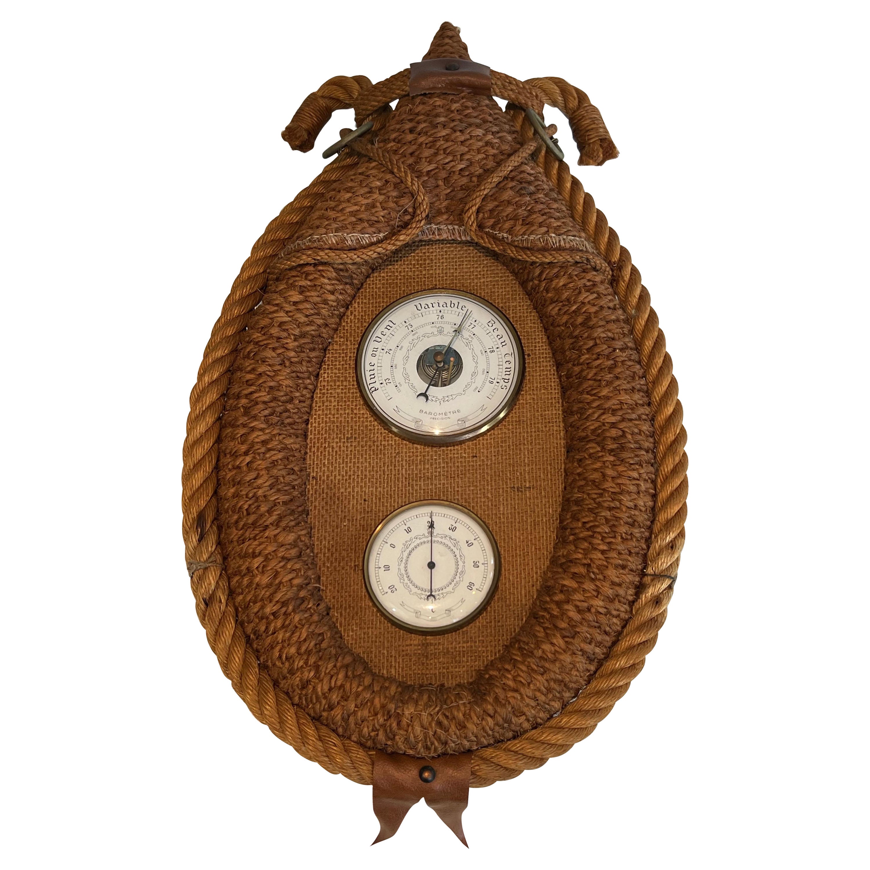 Rope Barometer. French Work by Adrien Audoux & Frida Minet, circa 1950 For Sale