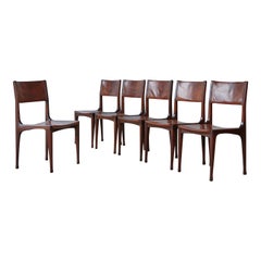 Set of 6 Model 693 Chairs by Carlo de Carli for Cassina, Italy, 1950s