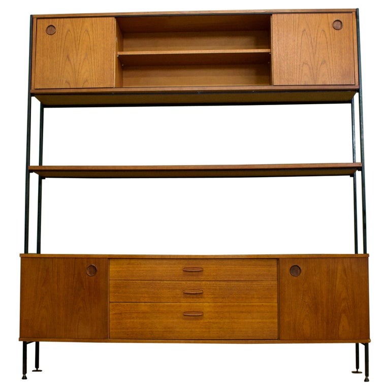 Midcentury Teak Wall or Shelving Unit from Avalon, 1960s at 1stDibs