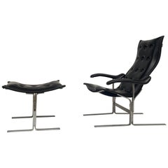 Franco Campo lounge chair & ottoman, 1 of 2 sets ever produced, Authenticated