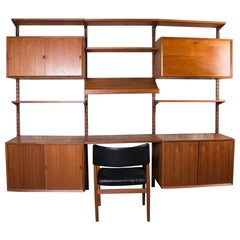 Modulares dänisches Teakholzregal von Poul Cadovius, 1960.