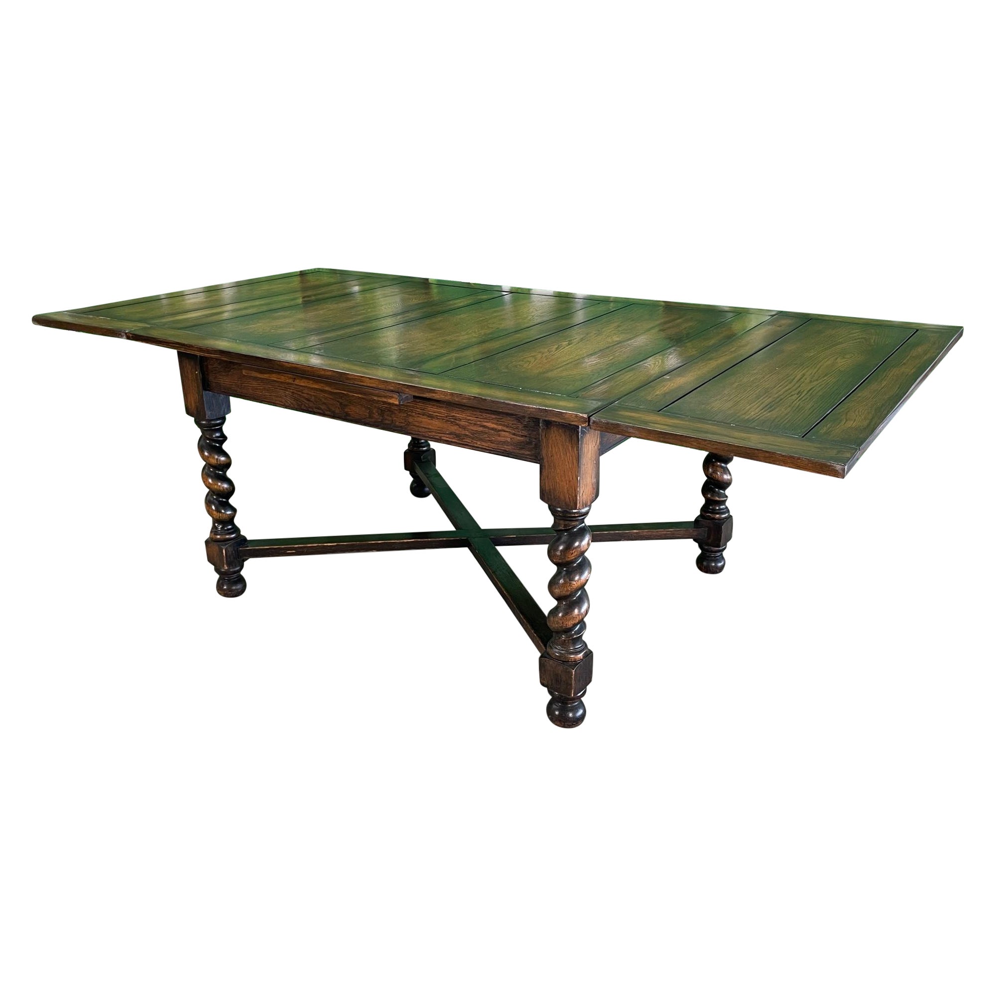 Spanish Colonial Carved Solomonic Dining Table For Sale