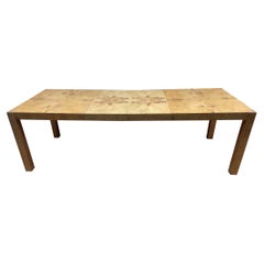 Table à manger à rallonge Parsons en bois de broussin Milo Baughman pour Lane Furniture
