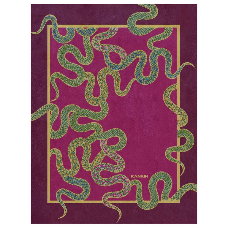 Hissteria Snake Contemporary Handknotted Wool Rug Rankin Rugs 'Pink ...