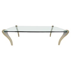 Peter Handler Studio Artisan Made Postmodern Mixed Metals & Glass Coffee Table