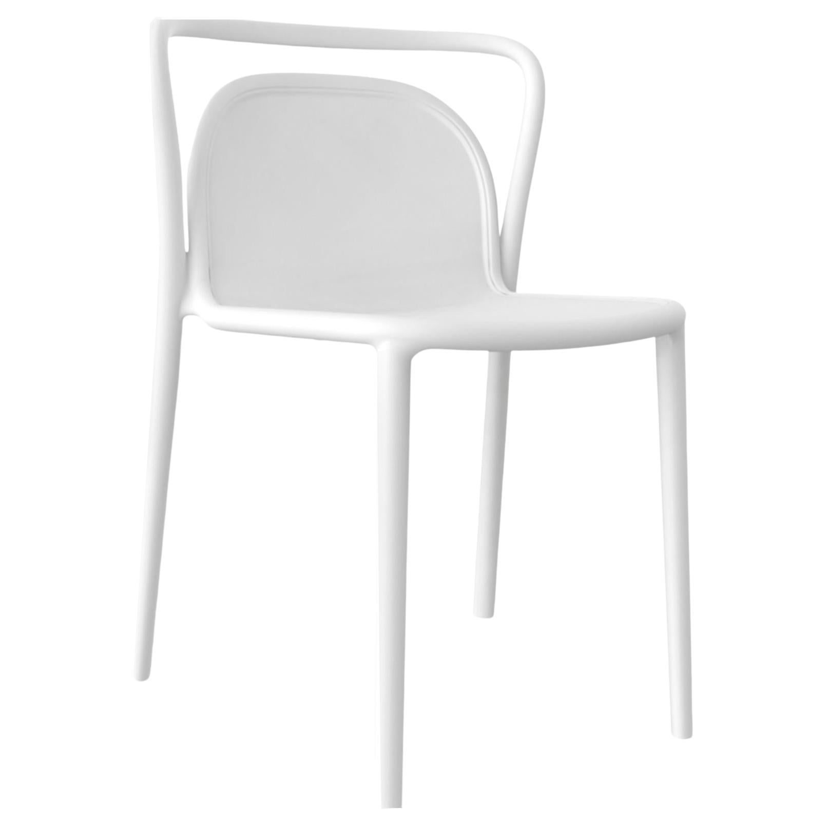 Set of 4 Classe White Chairs by Mowee For Sale