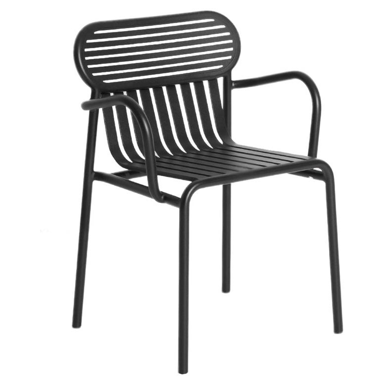 Petite chaise Bridge Week- End de Friture en aluminium noir par Studio BrichetZiegler