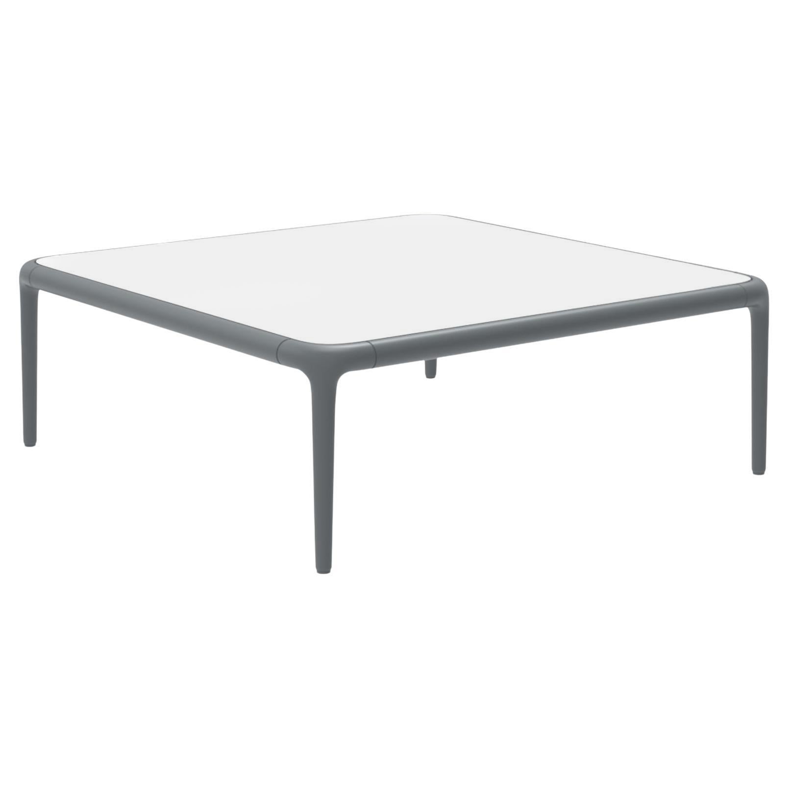 Xaloc Grey Coffee Table 80 with Glass Top by Mowee For Sale