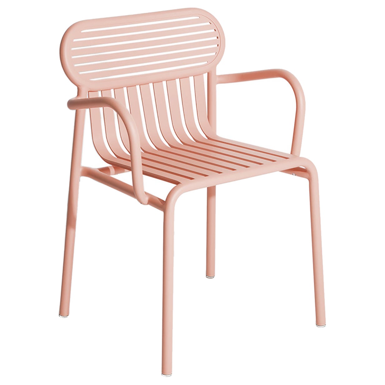 Petite Friture Week-End Bridge Chair in Blush Aluminium by Studio BrichetZiegler For Sale