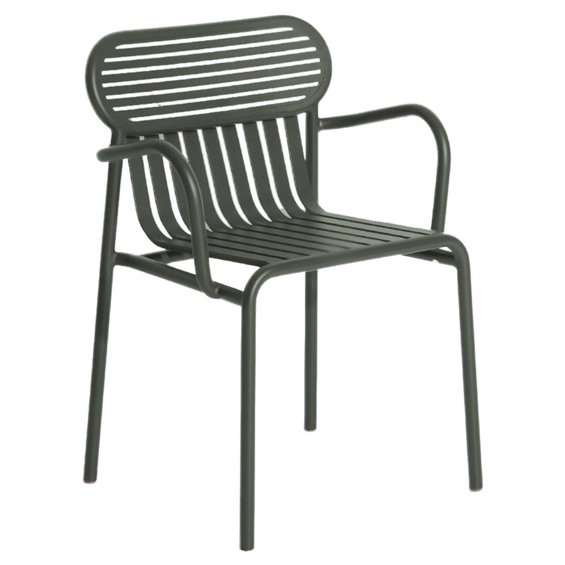 Petite Friture Week-End Bridge Chair in Glass Green Aluminium, 2017 For Sale