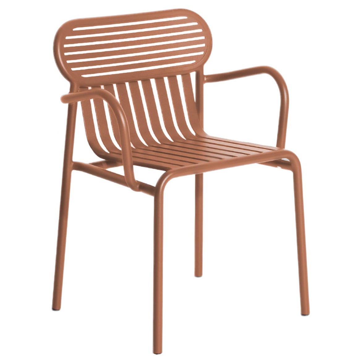 Petite Friture Week-End Bridge Chair in Terracotta Aluminium, 2017 For Sale
