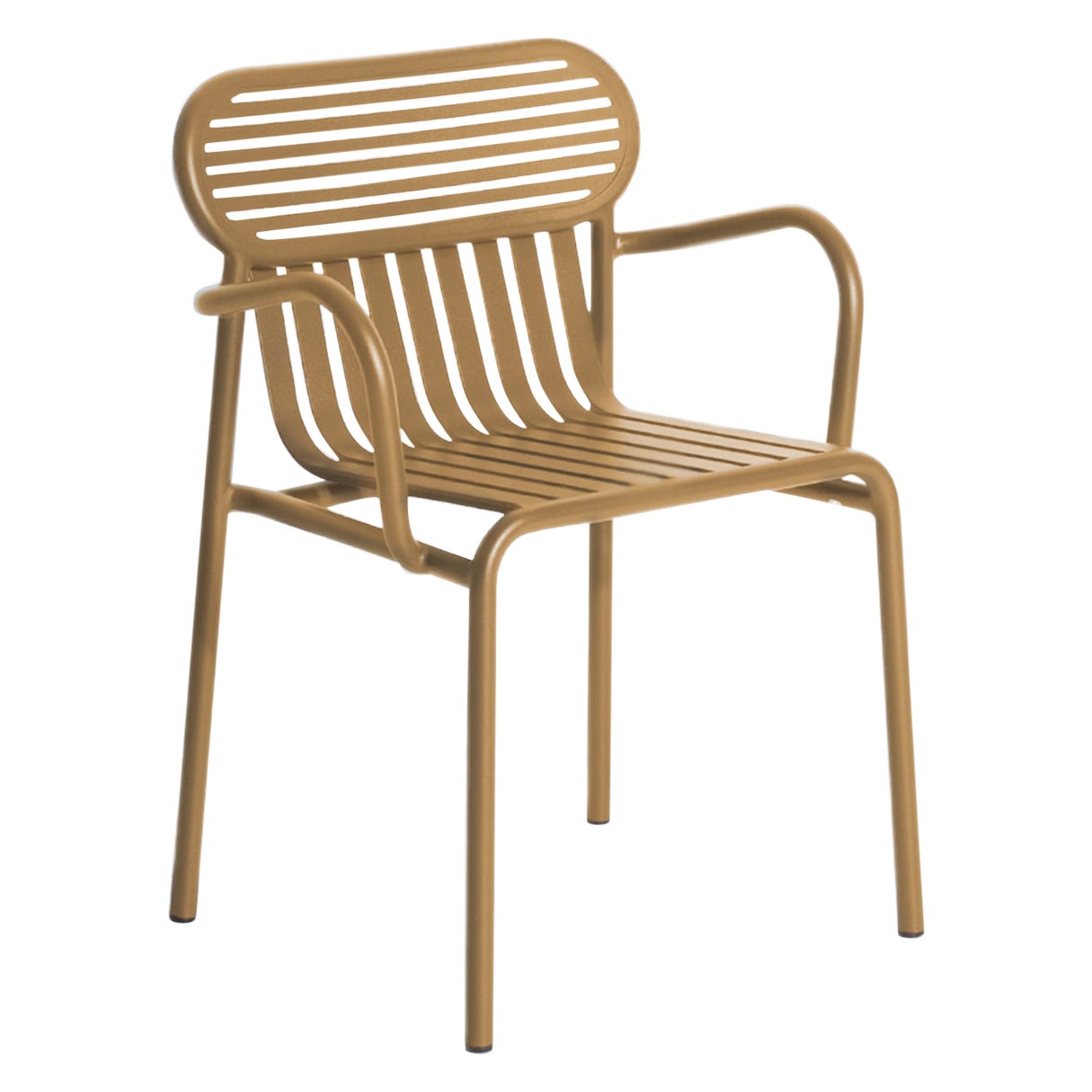 Petite Friture Week-End Bridge Chair in Gold Aluminium by Studio BrichetZiegler For Sale