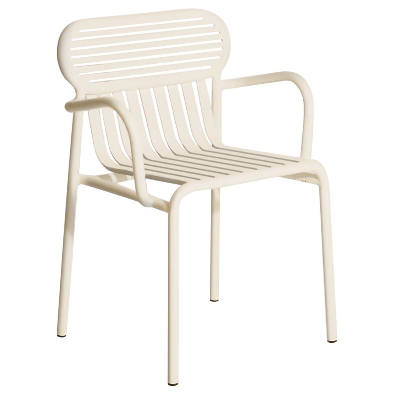 Petite Friture Week-End Bridge Chair in Ivory Aluminium by Studio BrichetZiegler For Sale