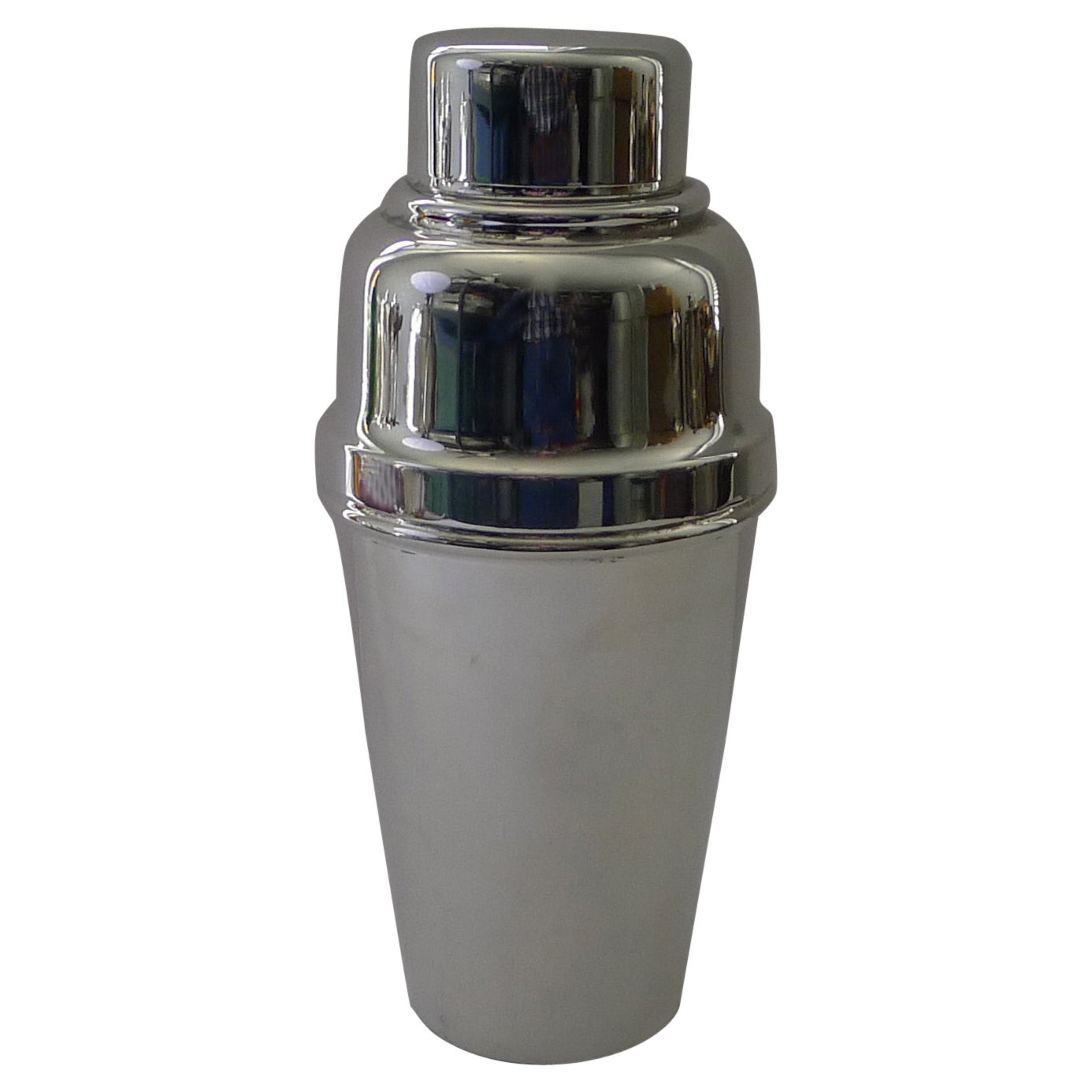 Large Art Deco Cocktail Shaker, Integral Lemon Squeezer, circa 1930