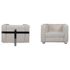 Midcentury Bouclé Lounge Chairs Designed by Luigi Caccia Dominioni for Azucena