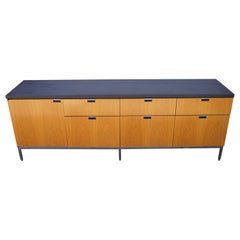 Oak Credenza with Slate Top by Florence Knoll for Knoll