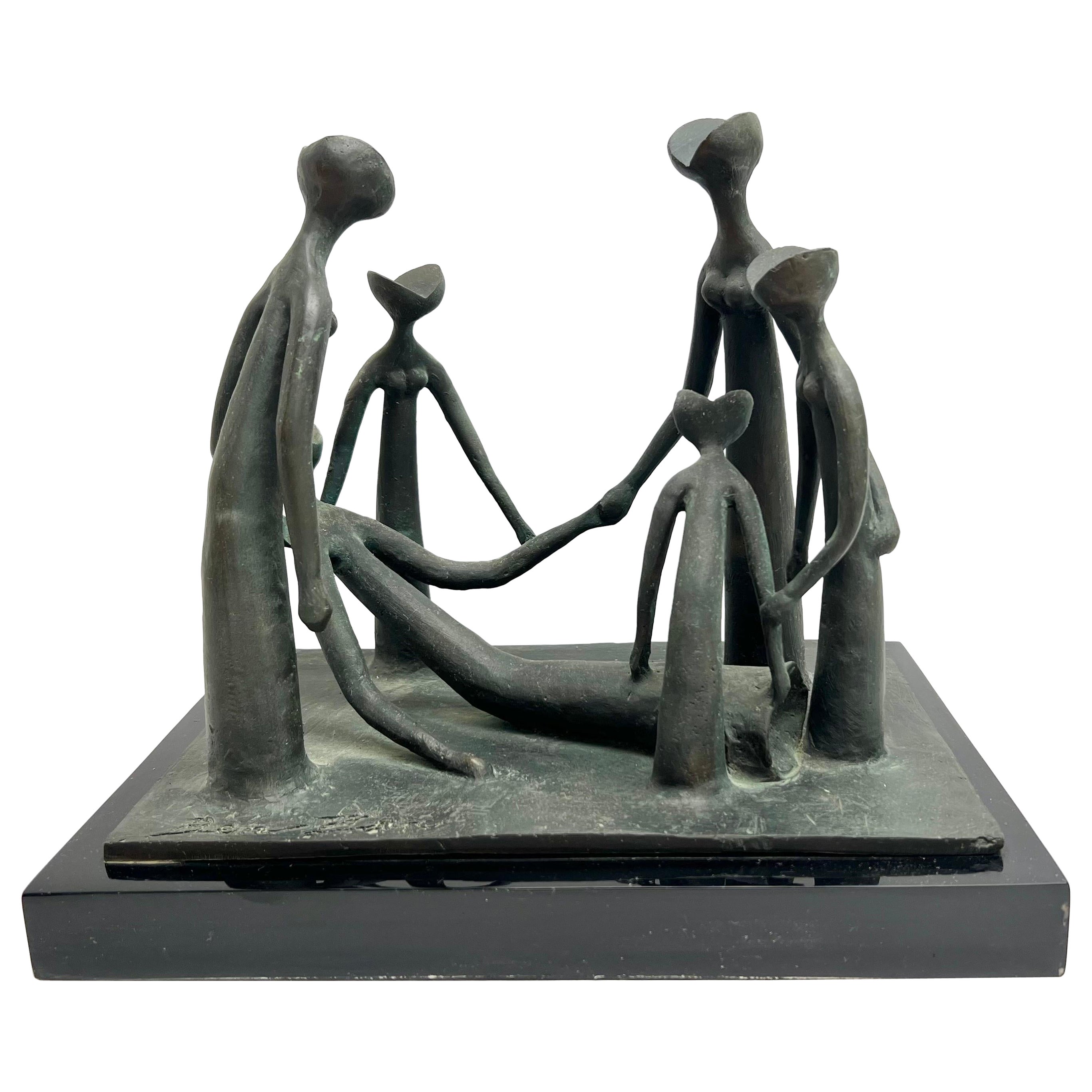 Sculpture moderne en bronze de Ben Zvi en vente