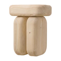 Contemporary and Tangible Spruce Wooden Stool by Lisa Ertel