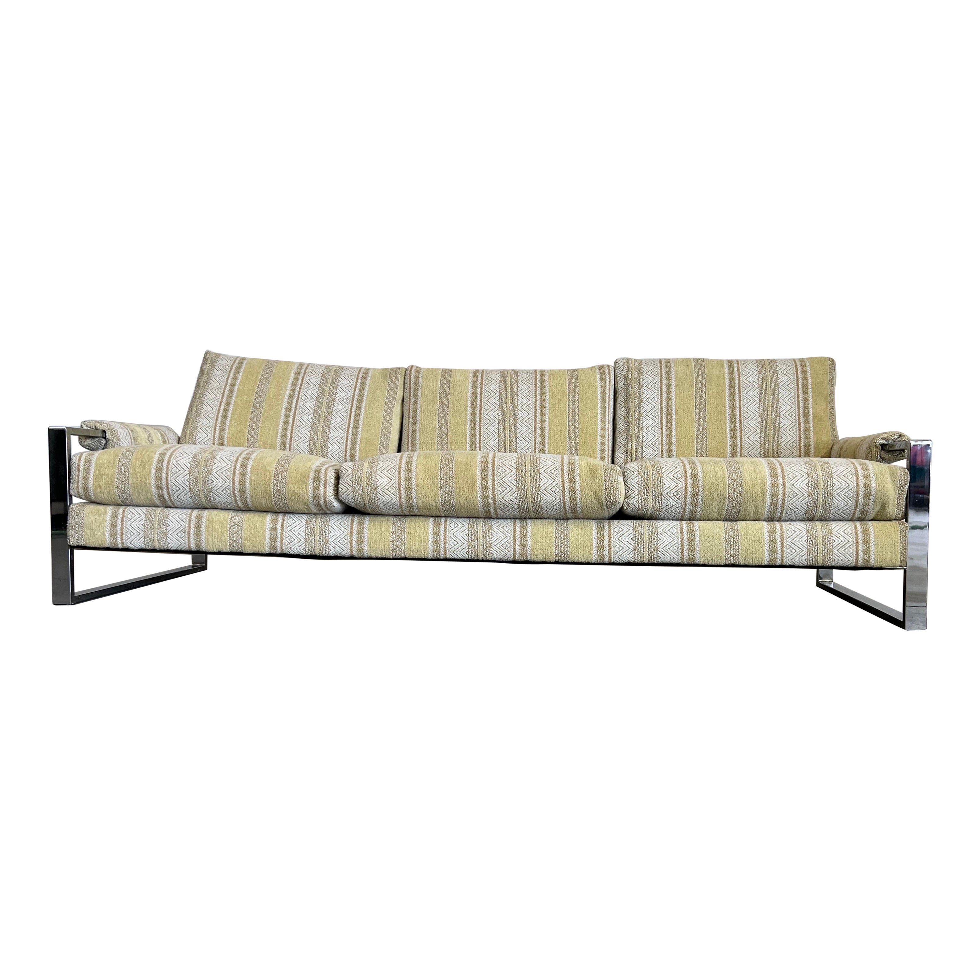 Mid-Century Danish Modern Adrian Pearsall chrome Craft Associates sofa.

Offered is a gorgeous vintage Mid-Century Modern sofa, By Craft Associates- Adrian Pearsall. The sofa captures all the design elemnets of the 1960-170s era, Long and Low.