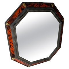 Antique Italian Faux Tortoiseshell Mirror