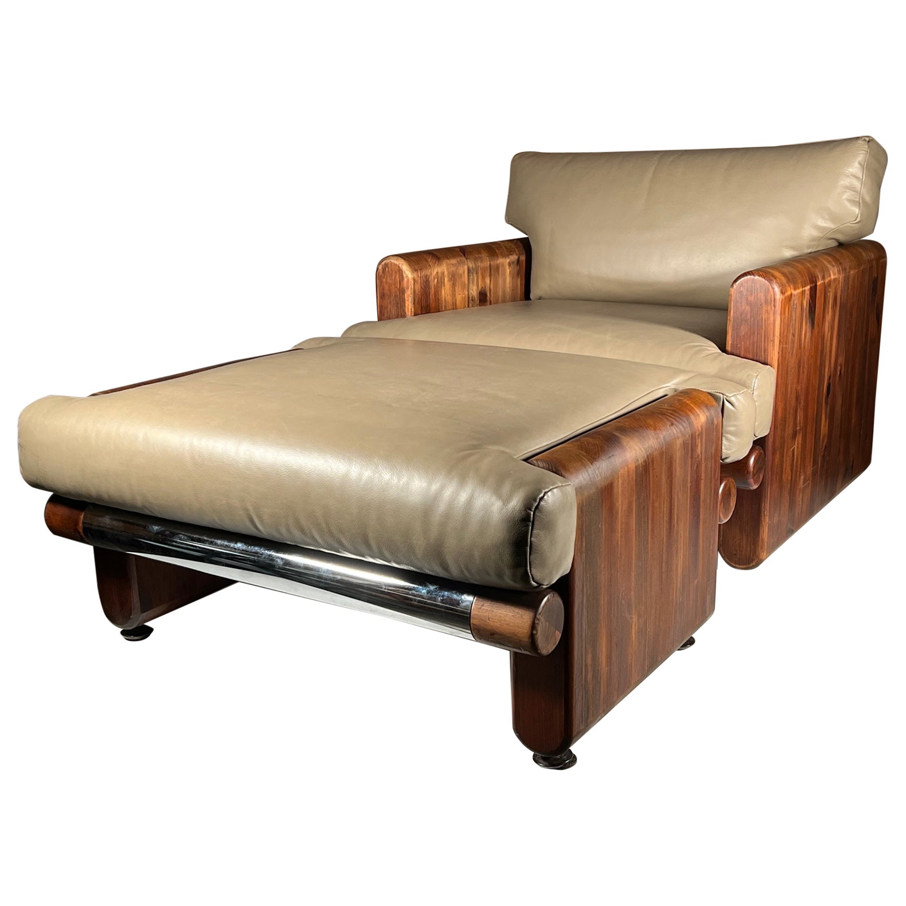  John Caldwell Lounge Chair and Ottoman, 1976 For Sale