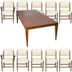 Used Ten 1950s Wood Dining Chairs