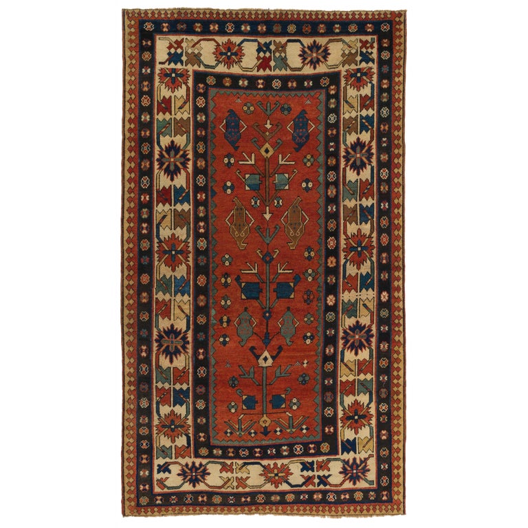 5x8 Ft Antique Caucasian Karabagh Rug, Late 19th Century For Sale at 1stDibs