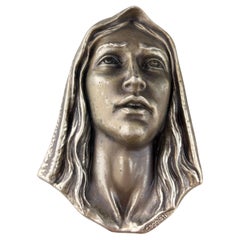 Vintage Brass Madonna's face, Italy, 1980s