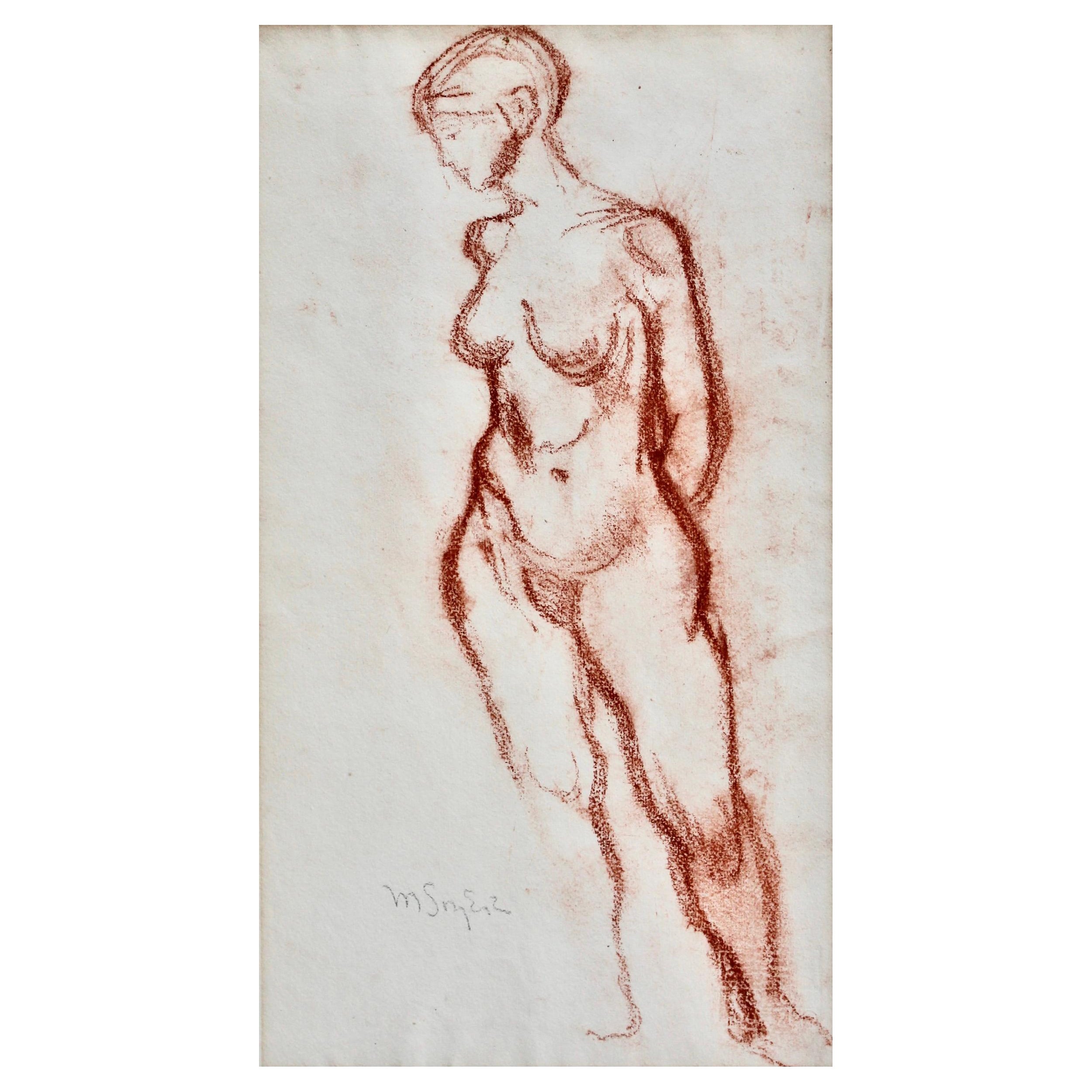 Moses Sawyer Sanguine Nude Study For Sale