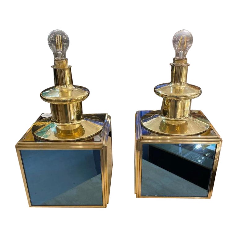 Pair of Italian Table Lamps in the Style of Roberto Giulio Rida, circa 1960 For Sale