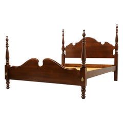 JAMESTOWN STERLING Cherry Chippendale Queen Size Four Poster Bed