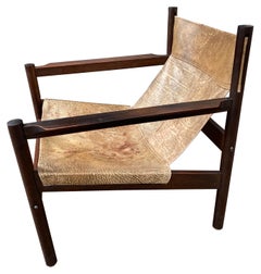 Michel Arnoult Leather Sling Safari Chair