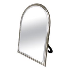 Elegant Table/Wall Mirror in Plated Silver. Empire Style, 19th Century