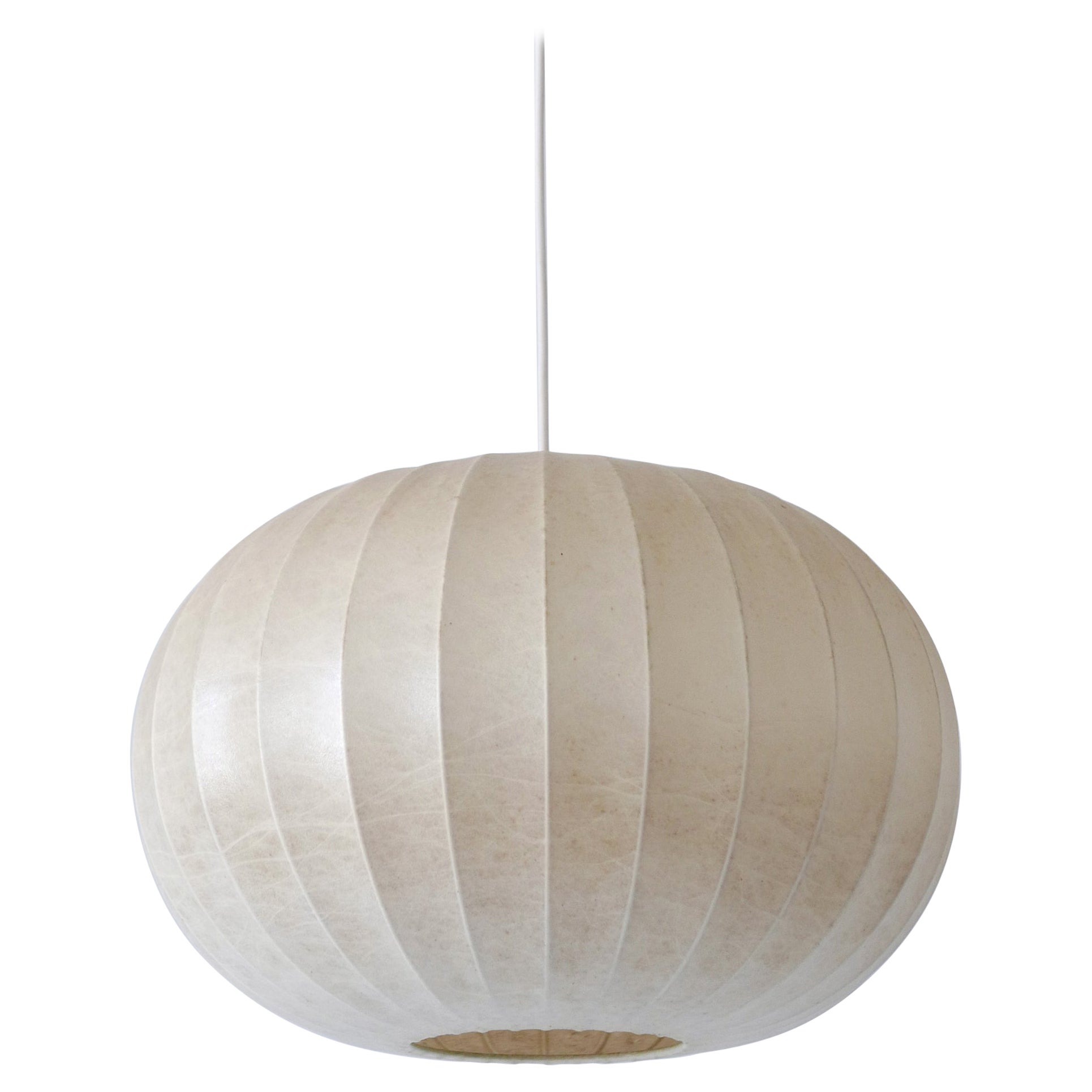 Charmante lampe pendante Cocoon moderne du milieu du siècle Allemagne des années 1960 en vente
