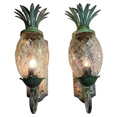 Pair of Bronze and Brass Wall Lantern or Wall Sconces 