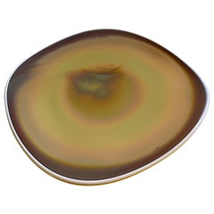 Vintage Unusual Art Glass Charger, circa 1960s