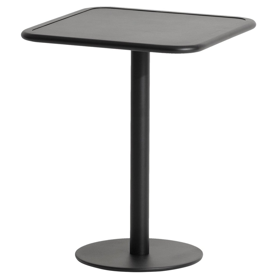 Petite Friture Week-End Bistro Square Dining Table in Black Aluminium, 2017 For Sale
