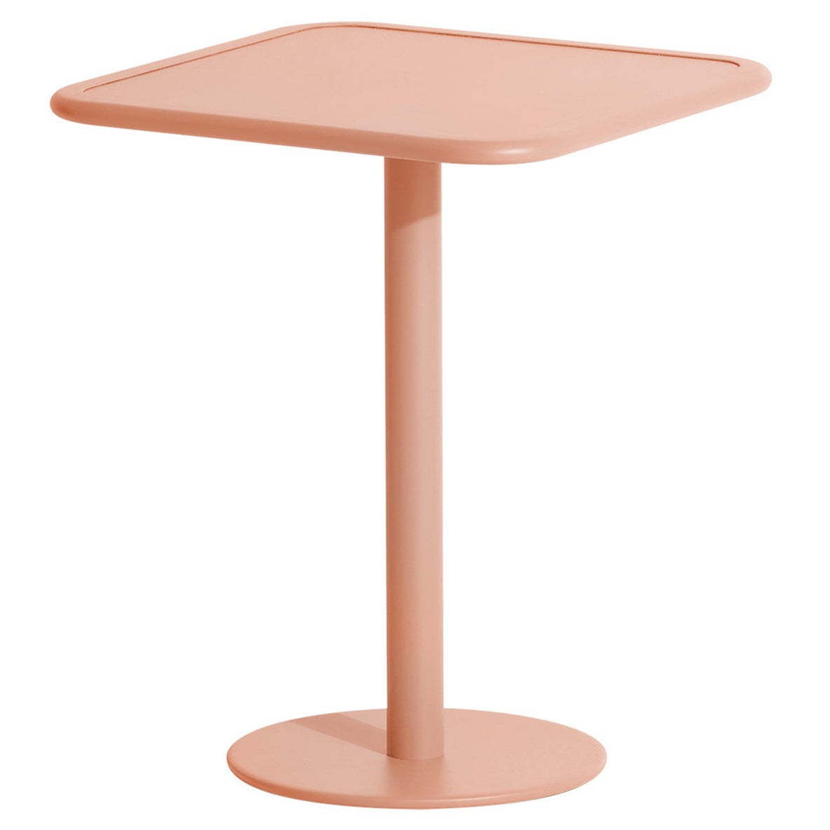 Petite Friture Week-End Bistro Square Dining Table in Blush Aluminium, 2017 For Sale