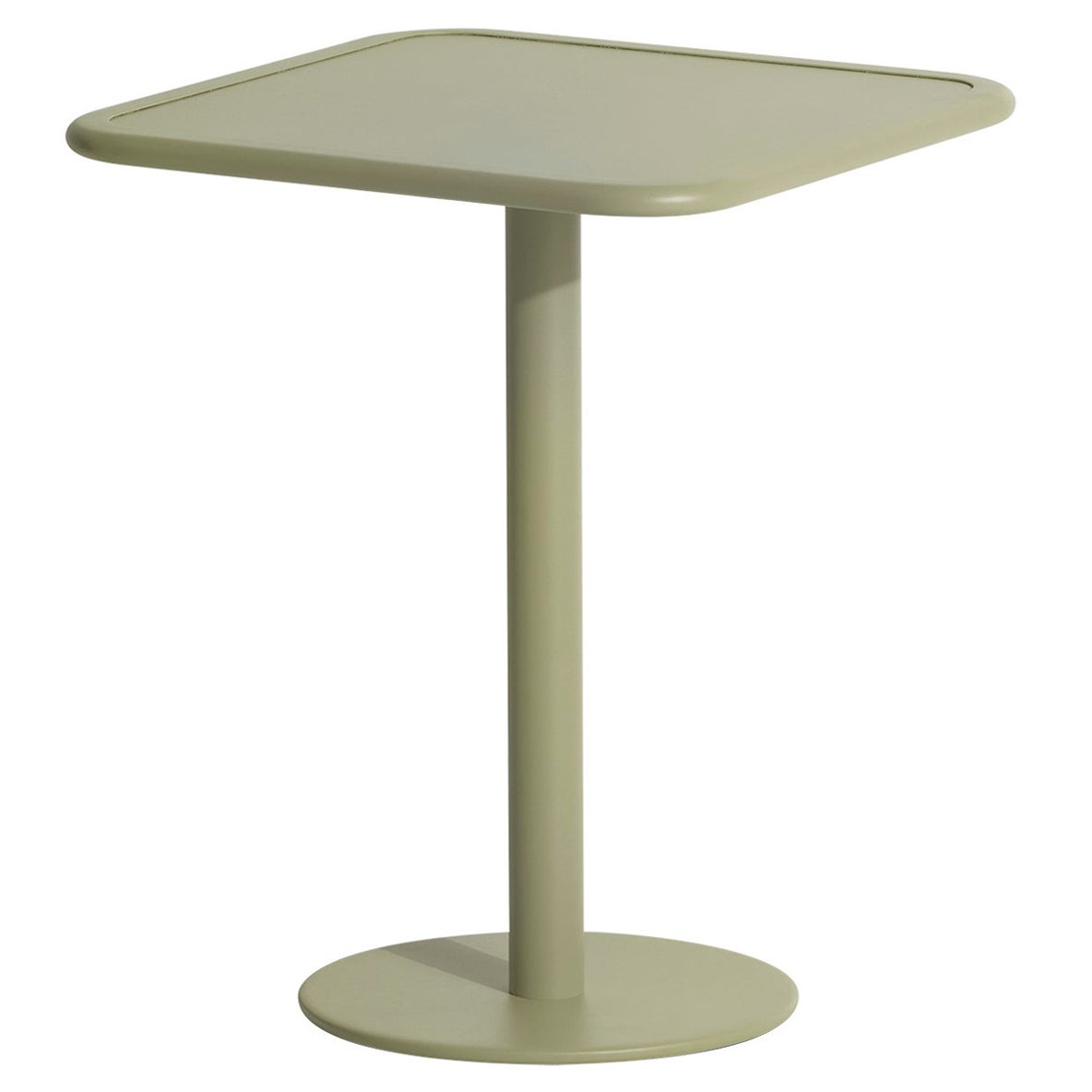 Petite Friture Week-End Bistro Square Dining Table in Jade Green Aluminium, 2017 For Sale