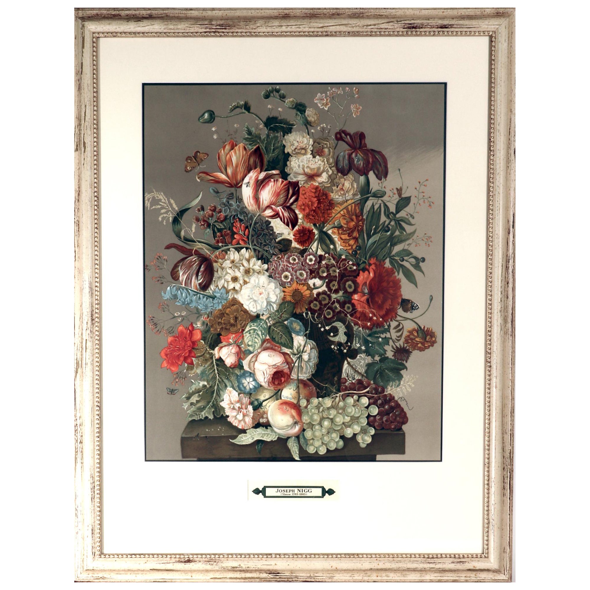 Botanical Large Print After Joseph Nigg, from the Ateliers Lithographiques Mourl For Sale