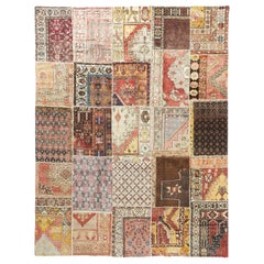 Patchwork de tapisserie turc Kilim vintage