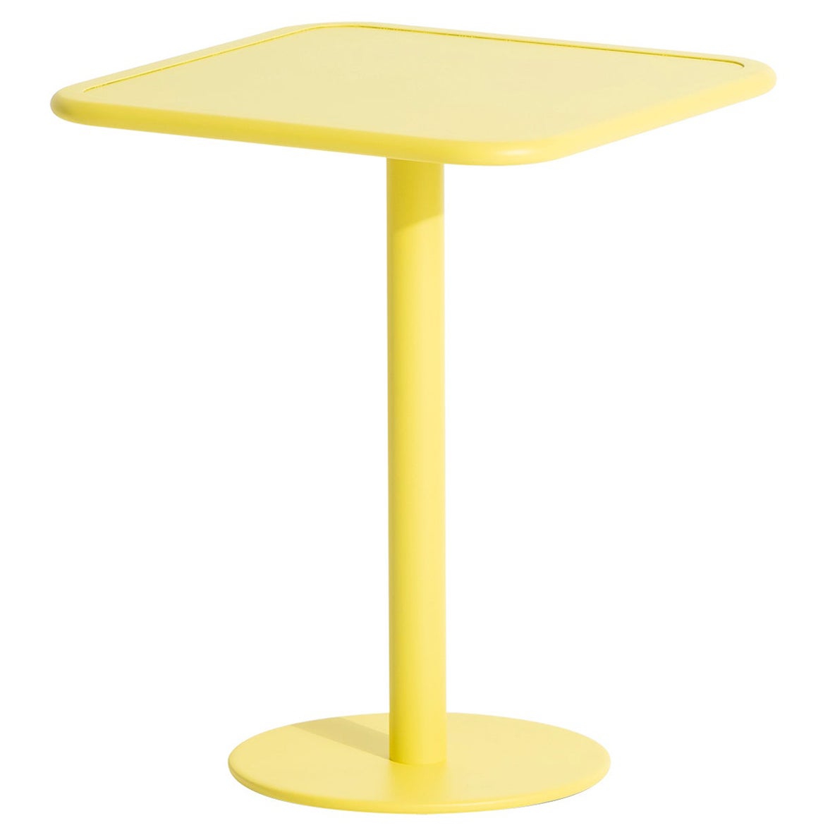 Petite Friture Week-End Bistro Square Dining Table in Yellow Aluminium, 2017 For Sale