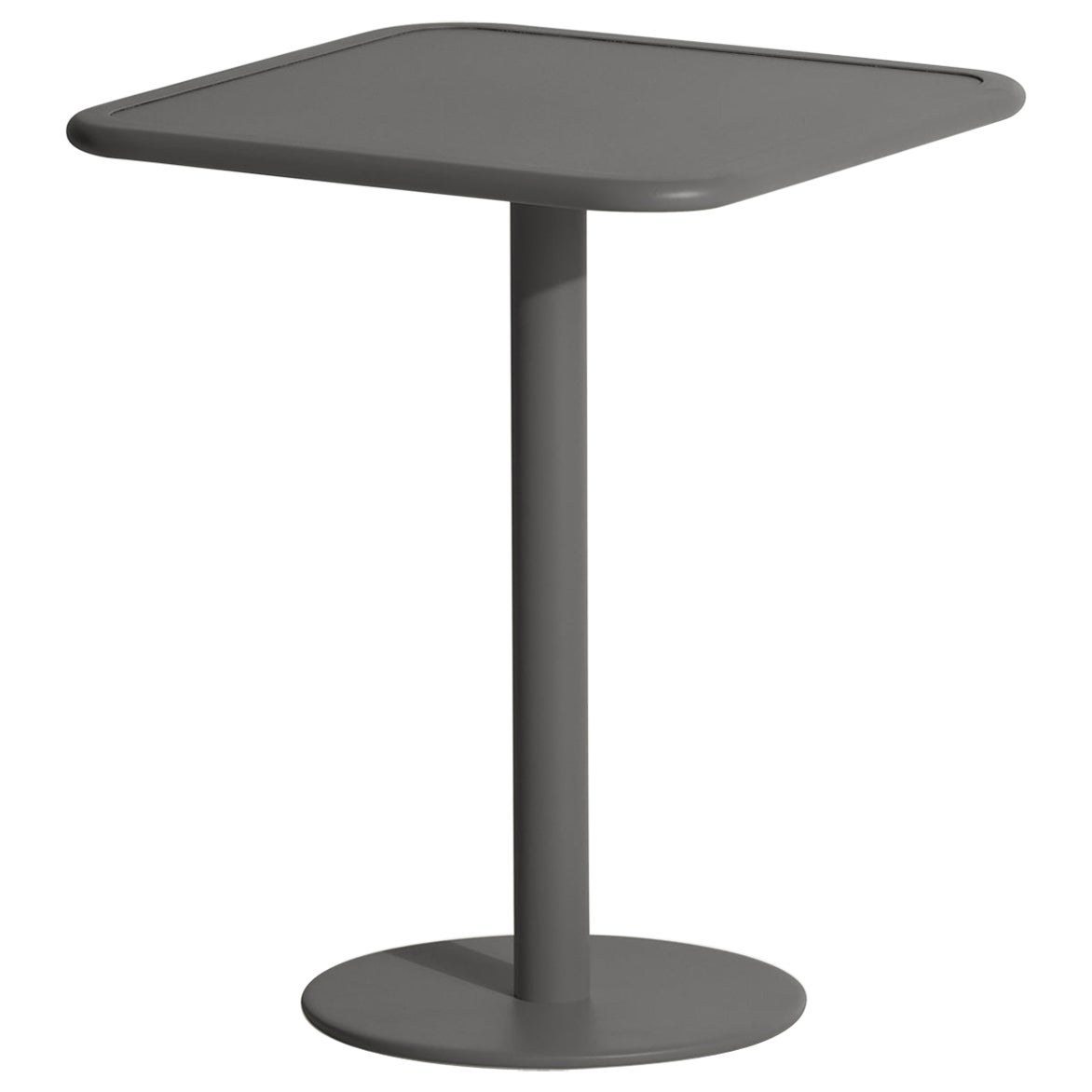 Petite Friture Week-End Bistro Square Dining Table in Anthracite Aluminium, 2017 For Sale